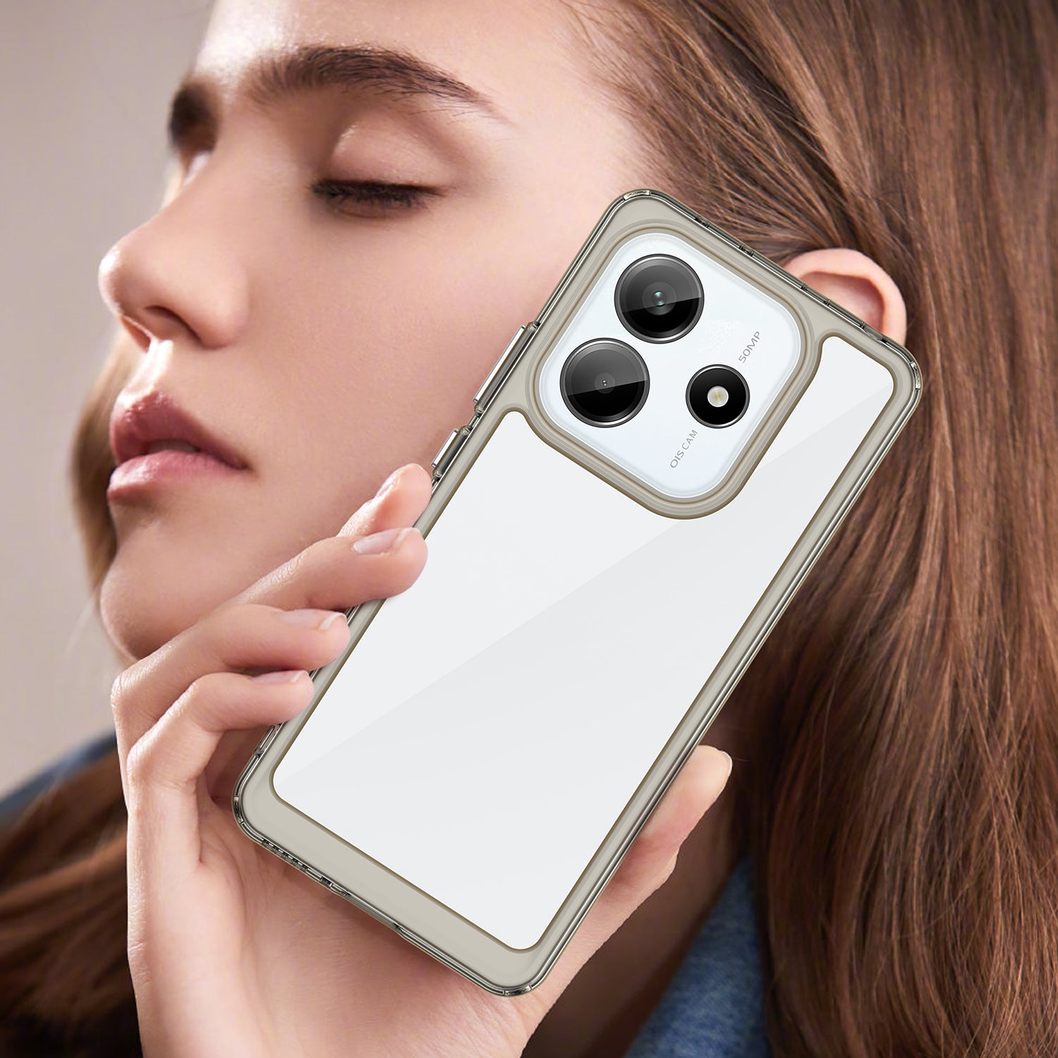 Xiaomi Redmi Note 14 5G Soft TPU Bumper Case [Clear Grey]