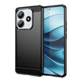 Xiaomi Redmi Note 14 5G Carbon Fibre TPU Case Slim Shockproof Cover Black - Black