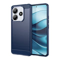 Xiaomi Redmi Note 14 5G Carbon Fibre TPU Case Slim Shockproof Cover Navy - Navy