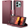 Xiaomi Redmi Note 14 5G CaseMe Retro Wallet Case [Maroon] - Maroon
