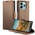 Xiaomi Redmi Note 14 5G CaseMe Retro Wallet Case [Brown] - Brown