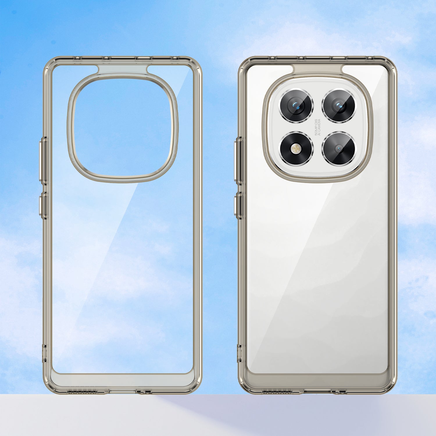 Xiaomi Redmi Note 14 Pro 5G Soft TPU Bumper Case [Clear Grey]