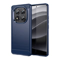 Xiaomi Redmi Note 14 Pro 5G Carbon Fibre TPU Case Slim Shockproof Cover Navy - Navy