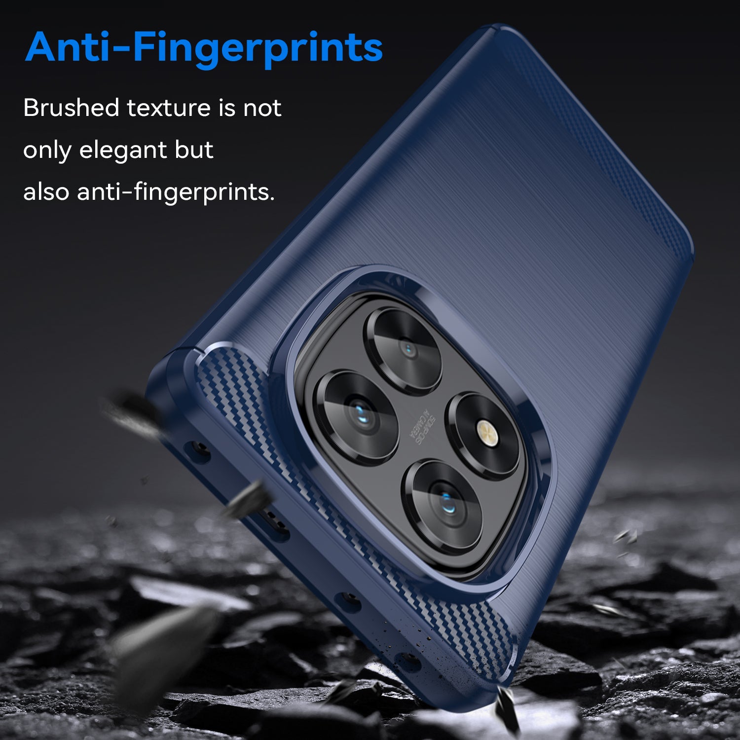 Xiaomi Redmi Note 14 Pro 5G Carbon Fibre Brushed Case [Navy]
