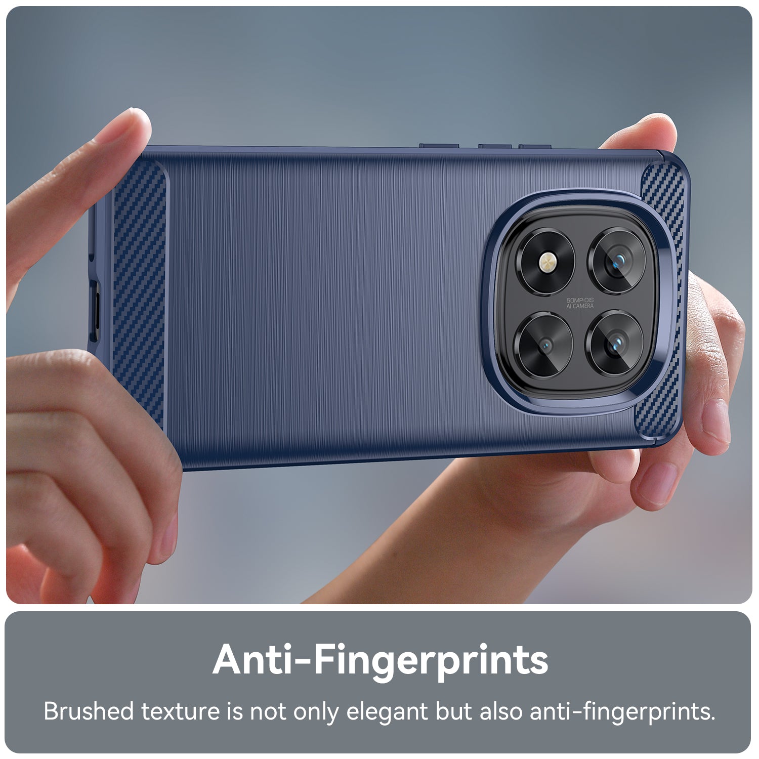 Xiaomi Redmi Note 14 Pro 5G Carbon Fibre Brushed Case [Navy]