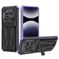 Xiaomi Redmi Note 14 Pro 5G Heavy Duty Kickstand Card Holder Case Shockproof Purple - Purple