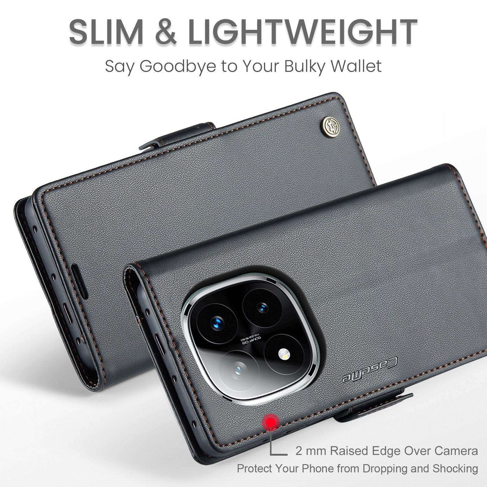 Xiaomi Redmi Note 14 Pro Plus 5G CaseMe Retro Wallet Case [Black]