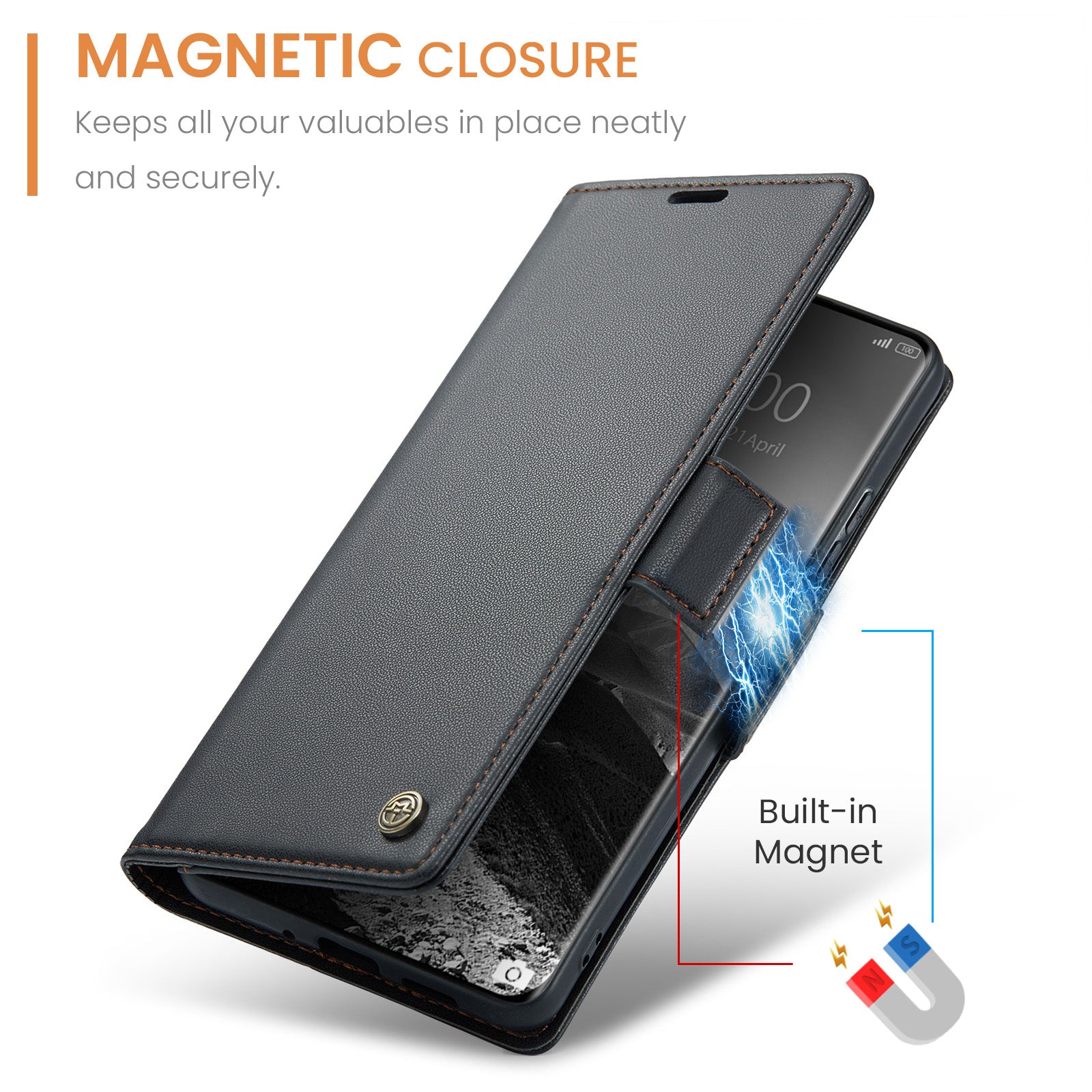 Xiaomi Redmi Note 14 Pro Plus 5G CaseMe Retro Wallet Case [Black]