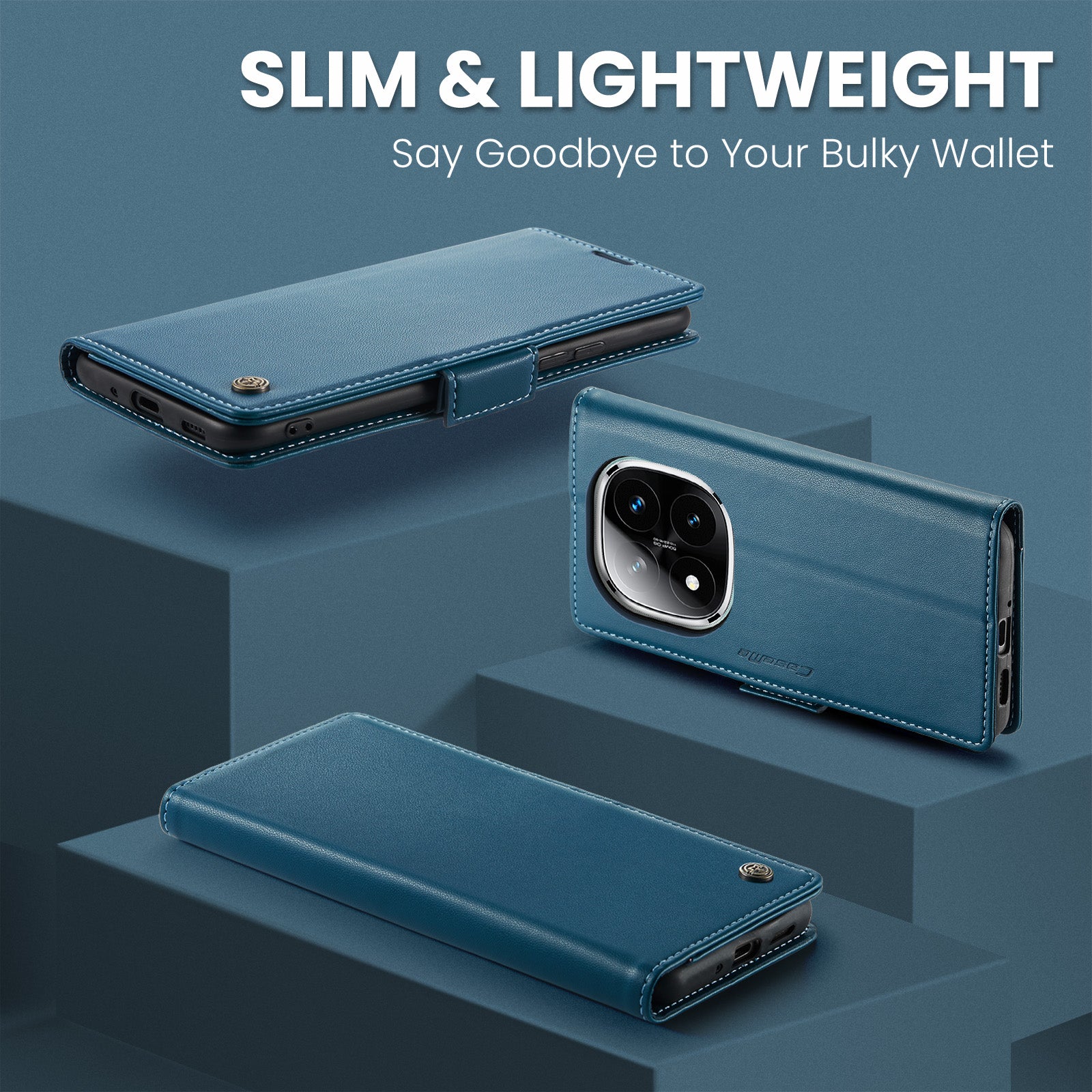 Xiaomi Redmi Note 14 Pro 5G CaseMe Retro Wallet Case [Navy]