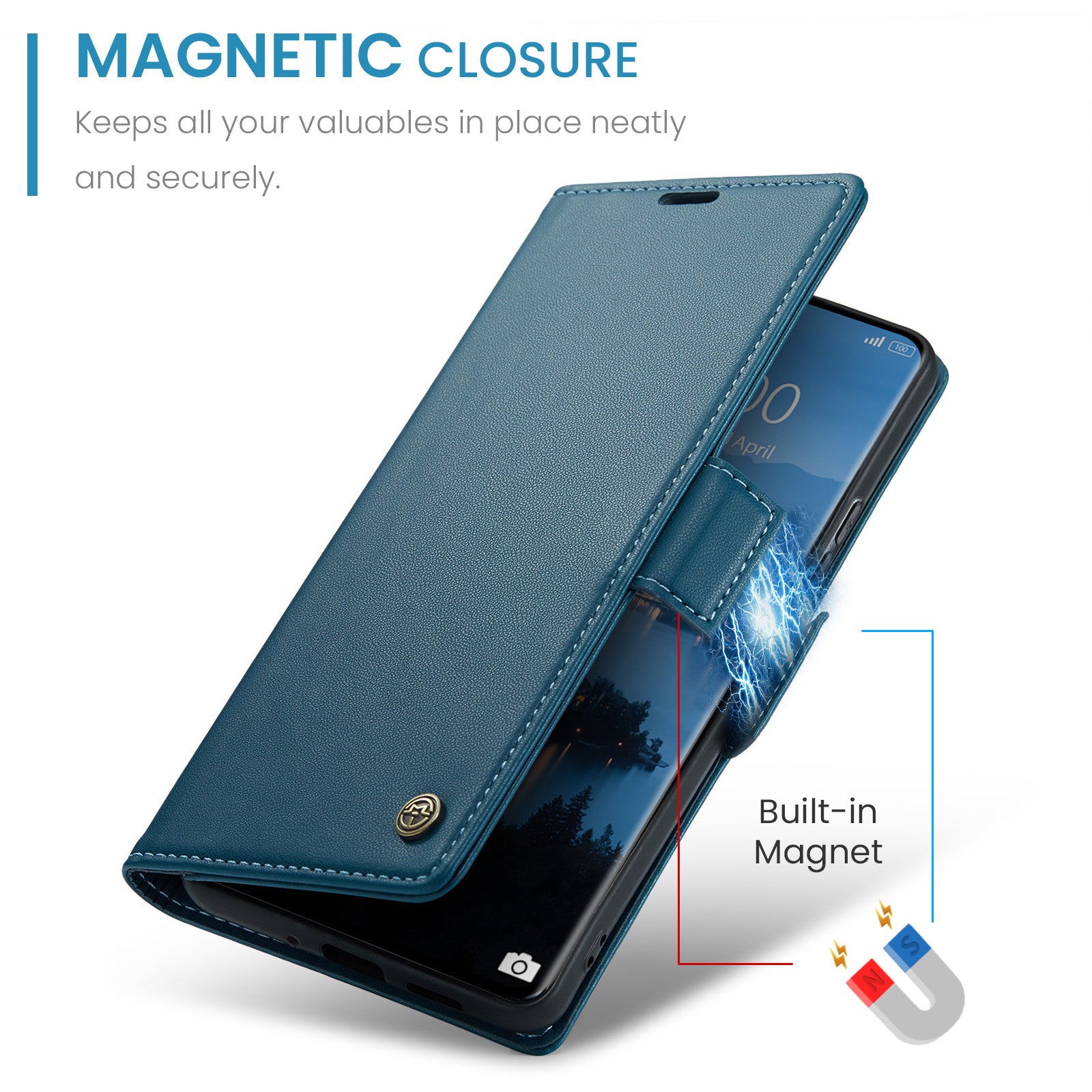 Xiaomi Redmi Note 14 Pro 5G CaseMe Retro Wallet Case [Navy]