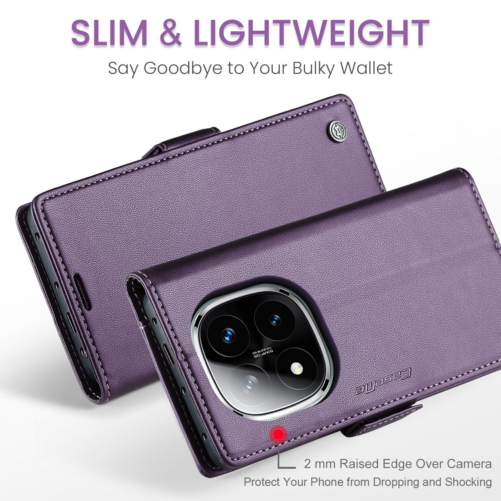 Xiaomi Redmi Note 14 Pro Plus 5G CaseMe Retro Wallet Case [Purple]