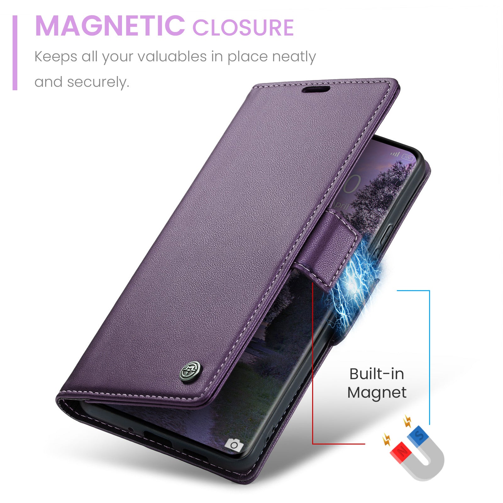 Xiaomi Redmi Note 14 Pro Plus 5G CaseMe Retro Wallet Case [Purple]