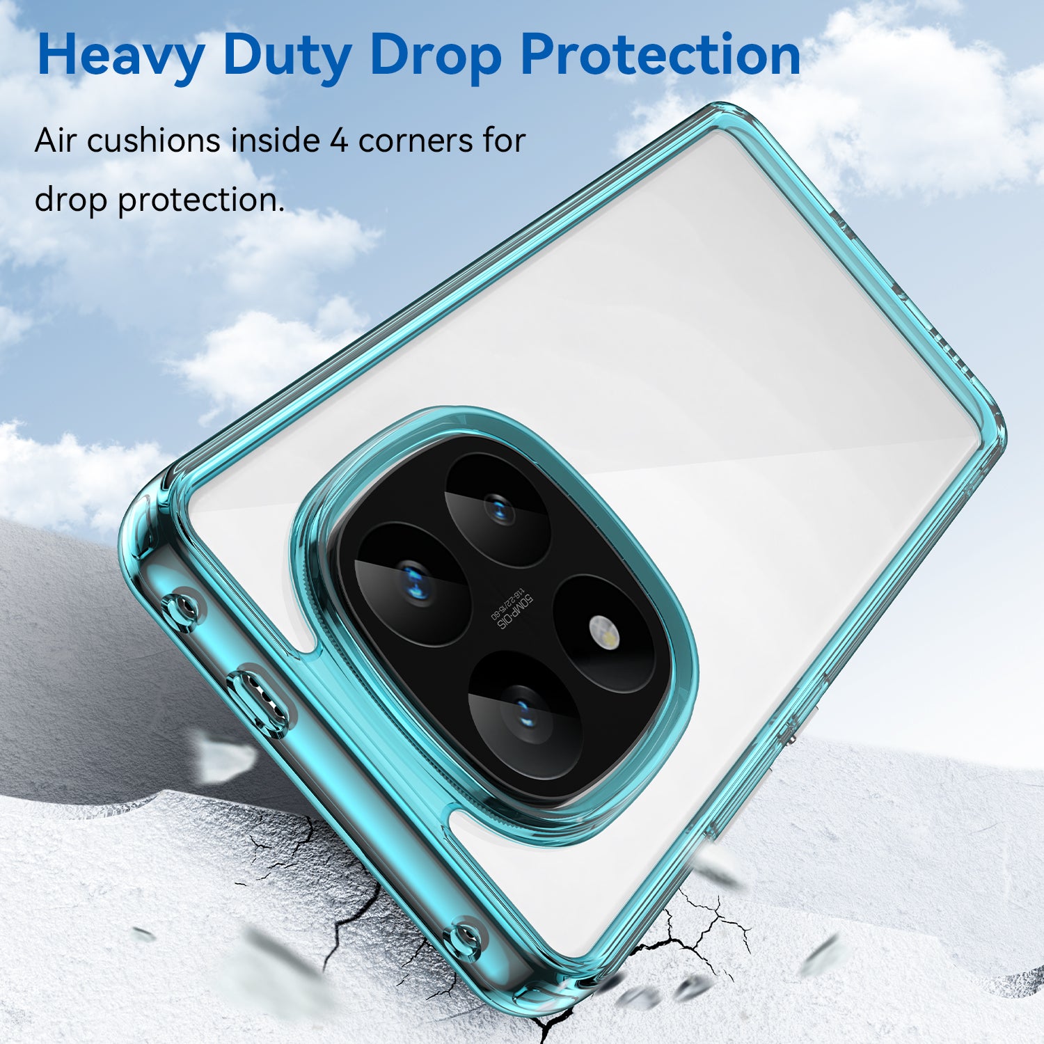 Xiaomi Redmi Note 14 Pro Plus 5G Soft TPU Bumper Case [Clear Blue]