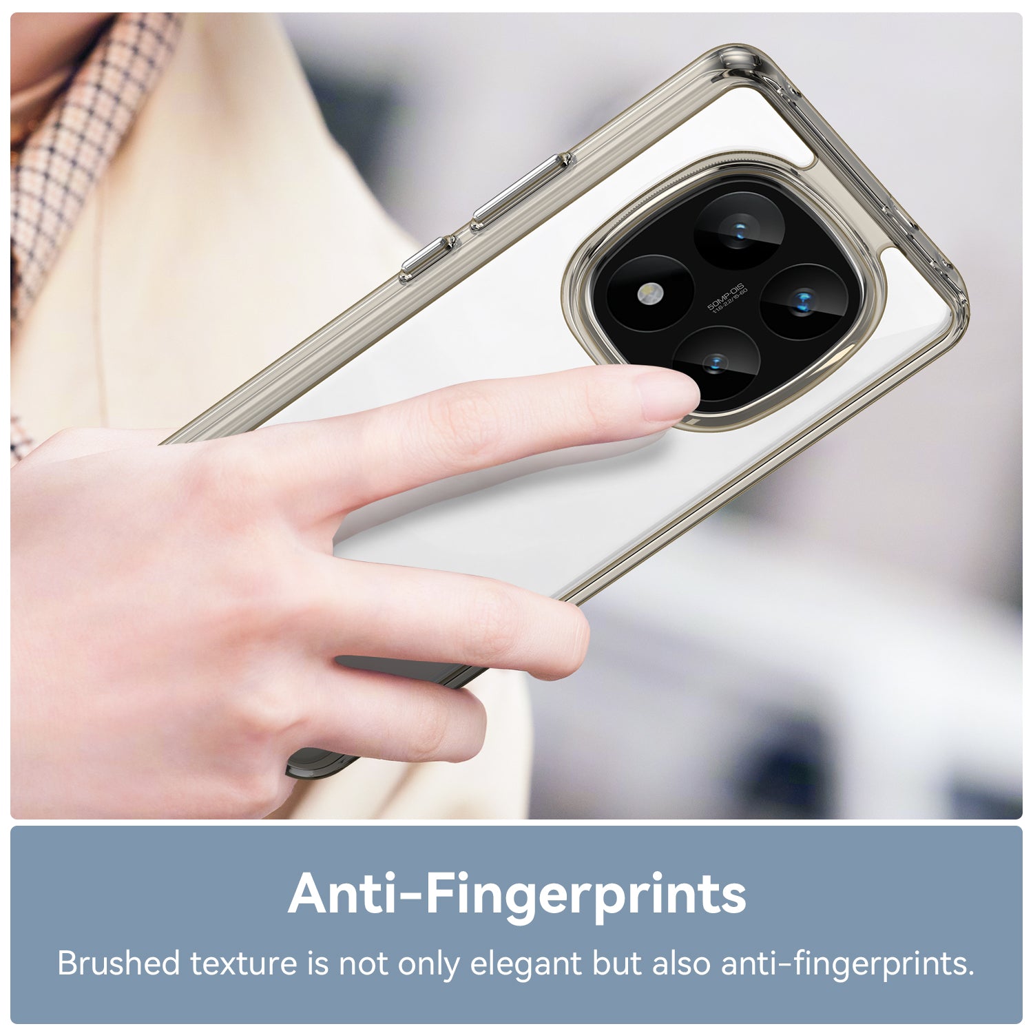 Xiaomi Redmi Note 14 Pro Plus 5G Soft TPU Bumper Case [Clear Grey]
