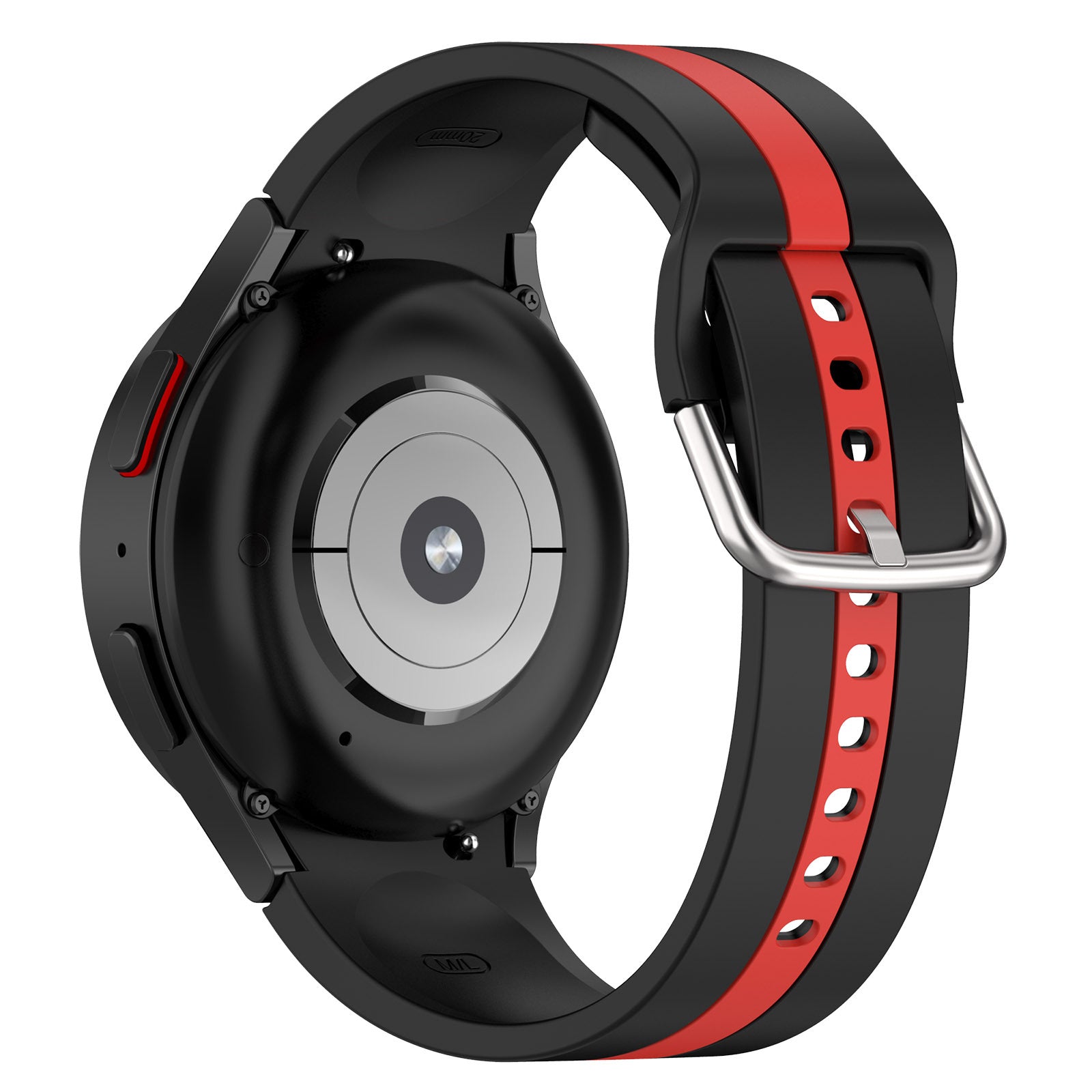 Samsung Galaxy Watch 7 44mm Strap Bicolour Silicone [Black/Red]