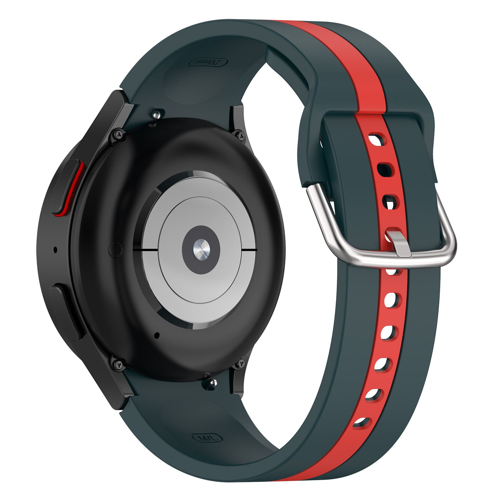 Samsung Galaxy Watch 7 44mm Strap Bicolour Silicone [Teal/Red]