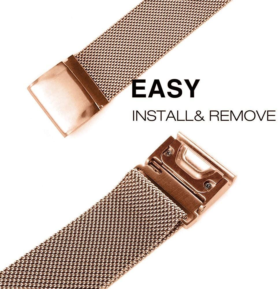 Garmin Forerunner 965 Strap Milanese Loop [RoseGold]