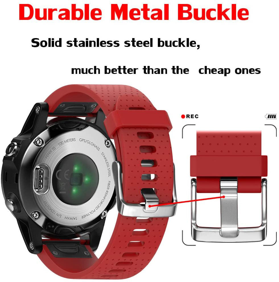 Garmin Instinct E - 45mm Silicone Strap [Red]
