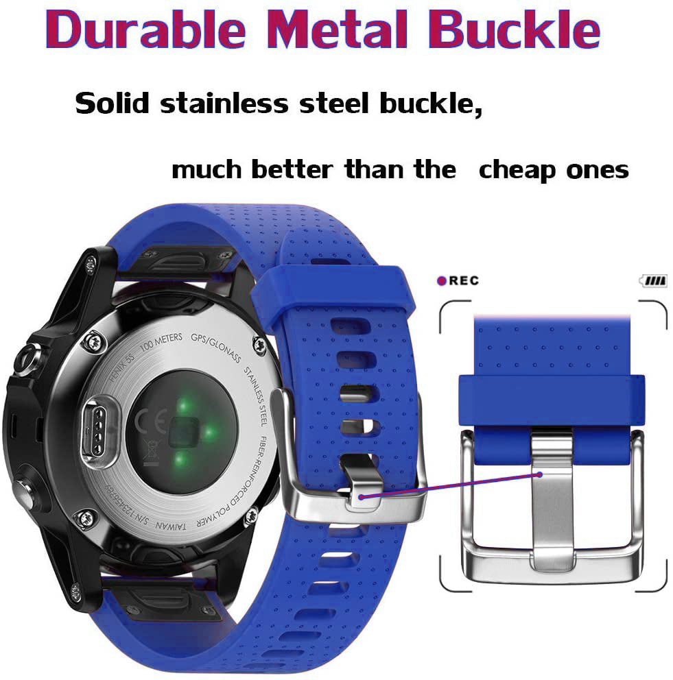 Garmin Fenix 8 47mm Silicone Strap [Blue]