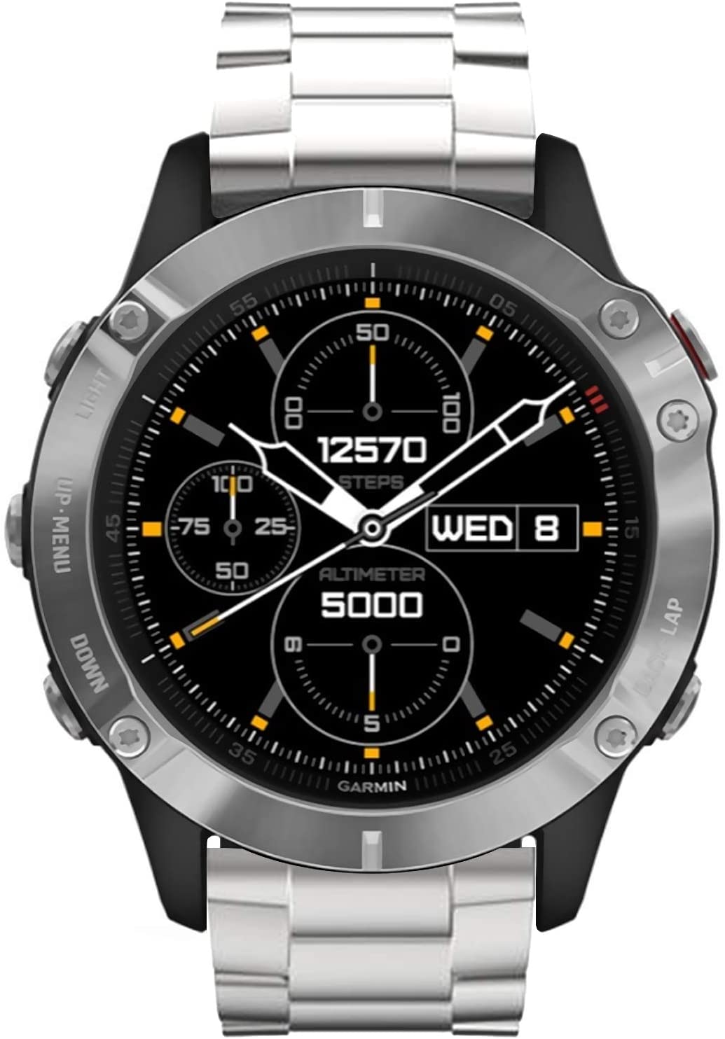 Garmin Fenix E 47mm Strap Stainless Steel [Silver]