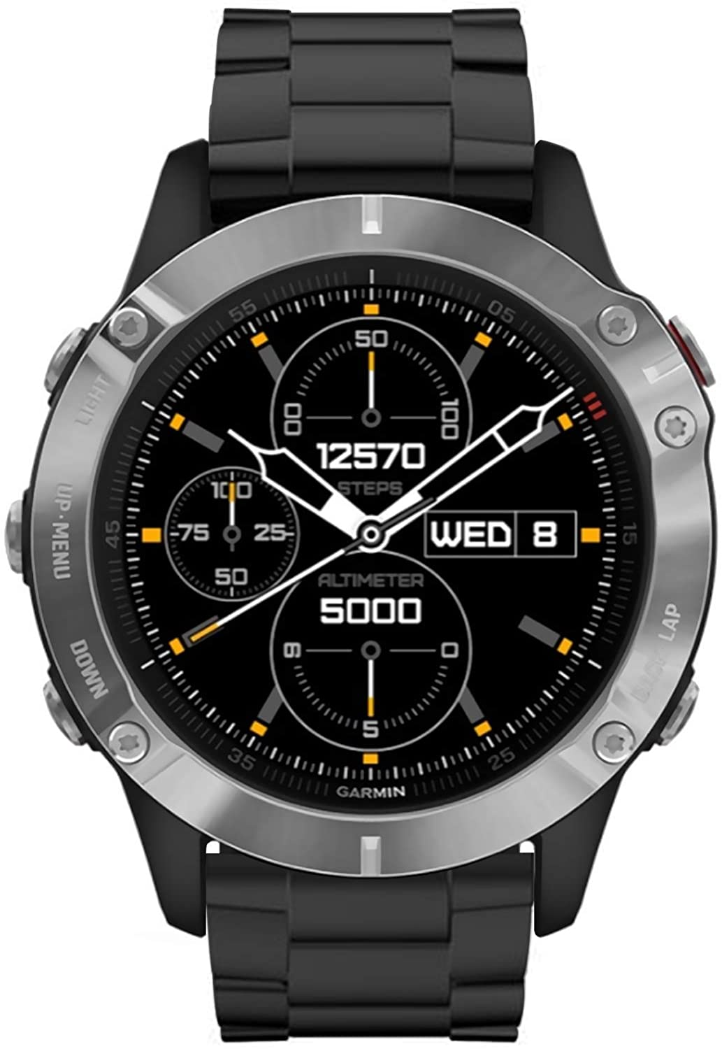 Garmin Fenix 8 51mm Strap Stainless Steel [Black]