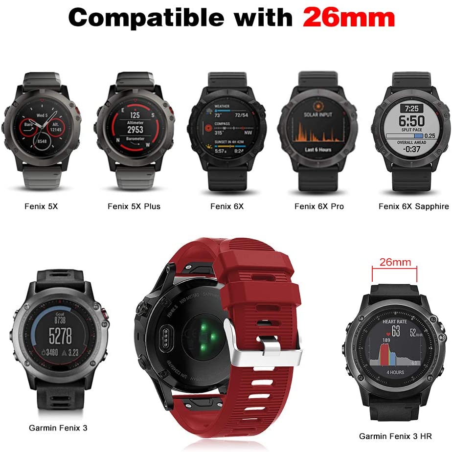 Garmin Enduro 3 Silicone Strap [Red]
