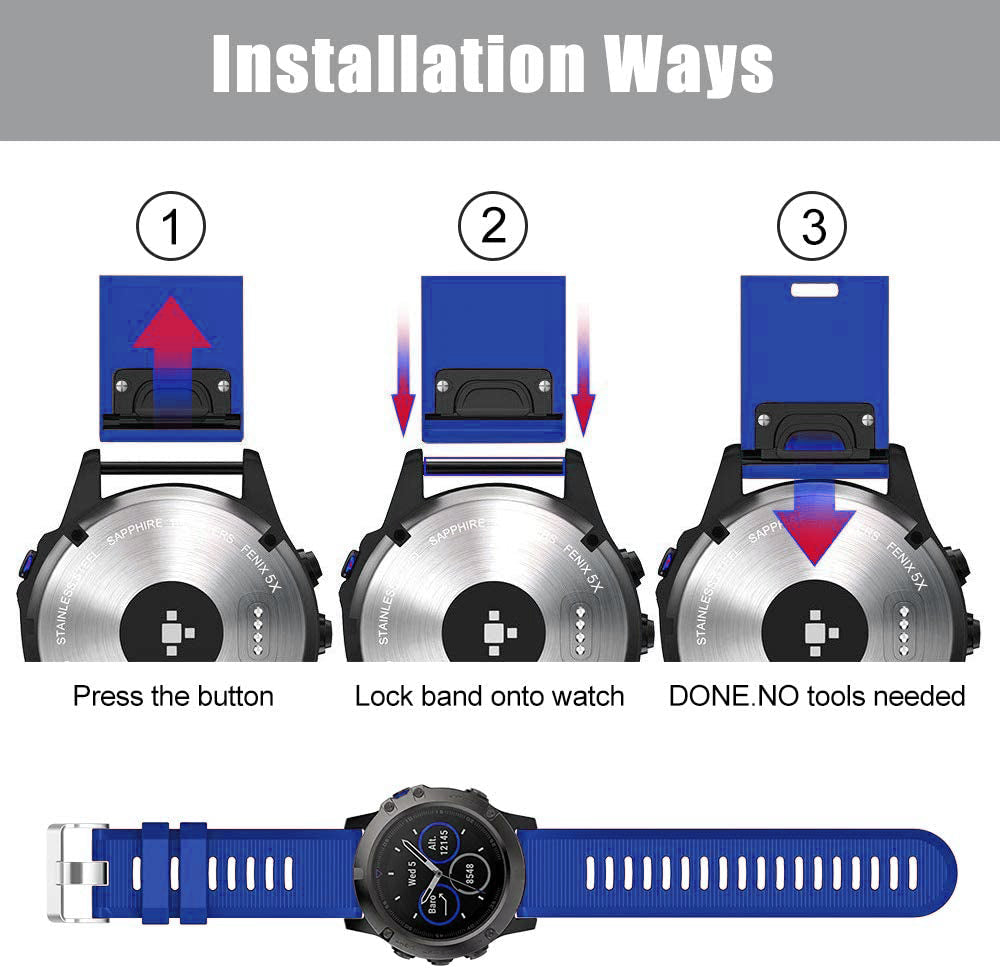 Garmin Enduro 3 Silicone Strap [Blue]