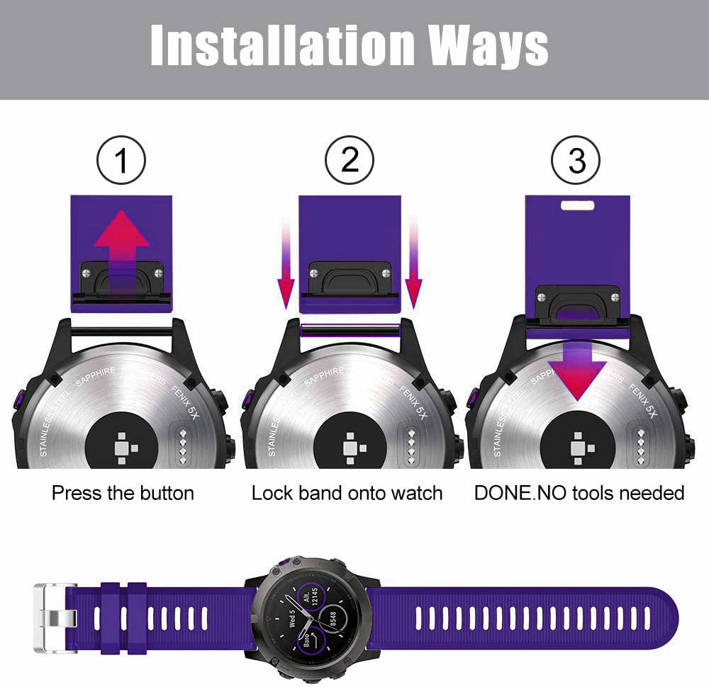 Garmin Enduro 3 Silicone Strap [Purple]