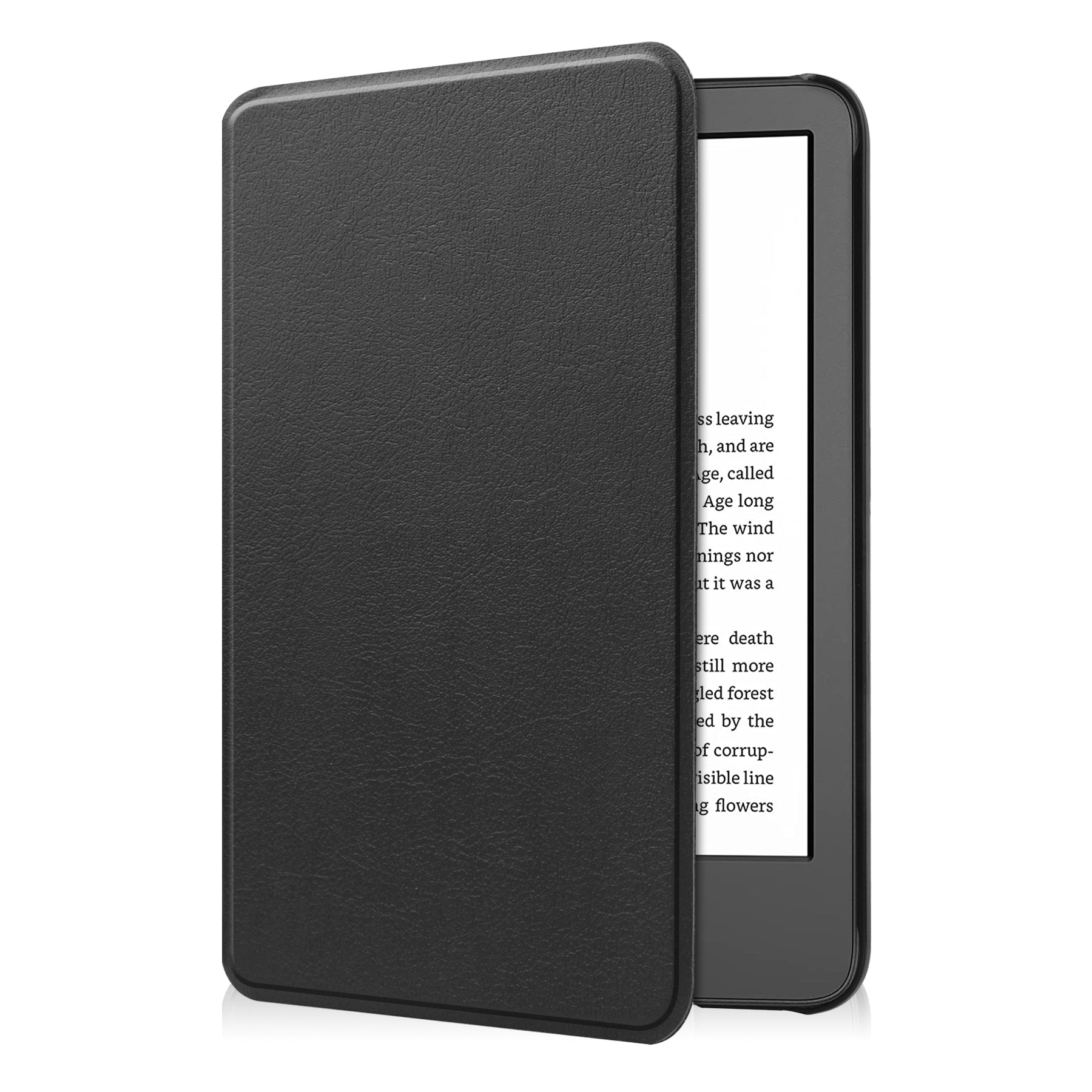Kindle Touch 6" (11th Gen 2024) PU Leather Folio Case [Black]