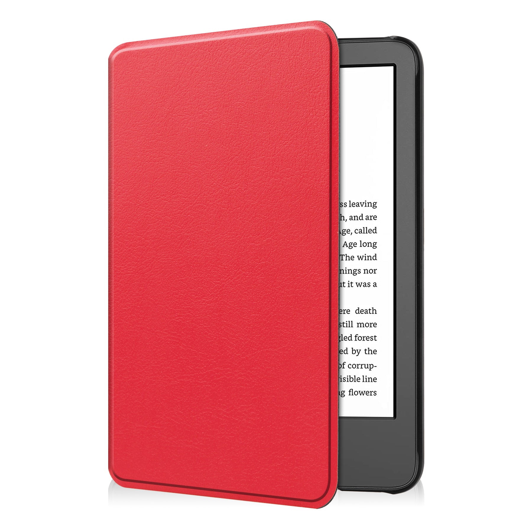Kindle Touch 6" (11th Gen 2024) PU Leather Folio Case [Red]