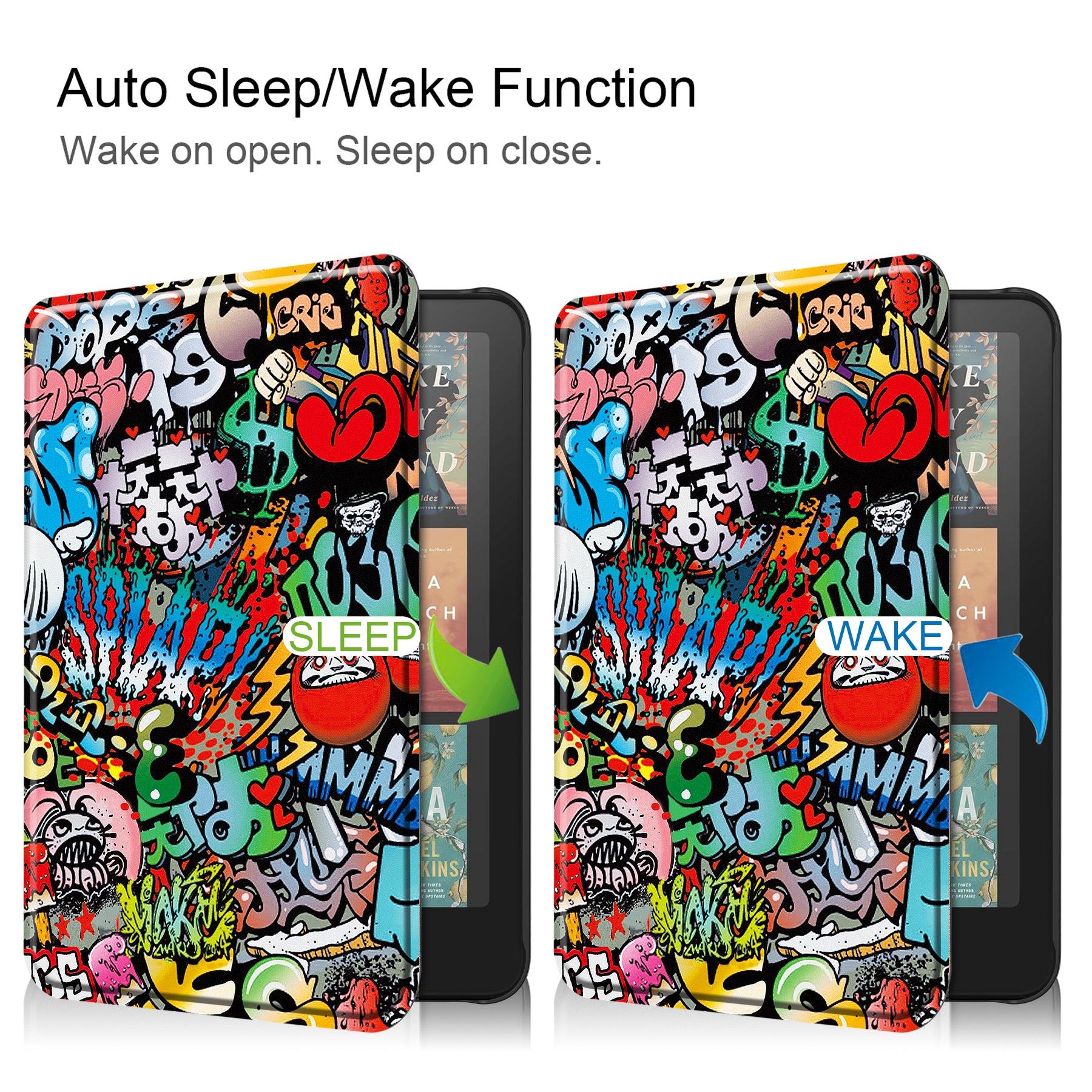 Kindle Colorsoft Case Designer Folio Case [Graffiti]