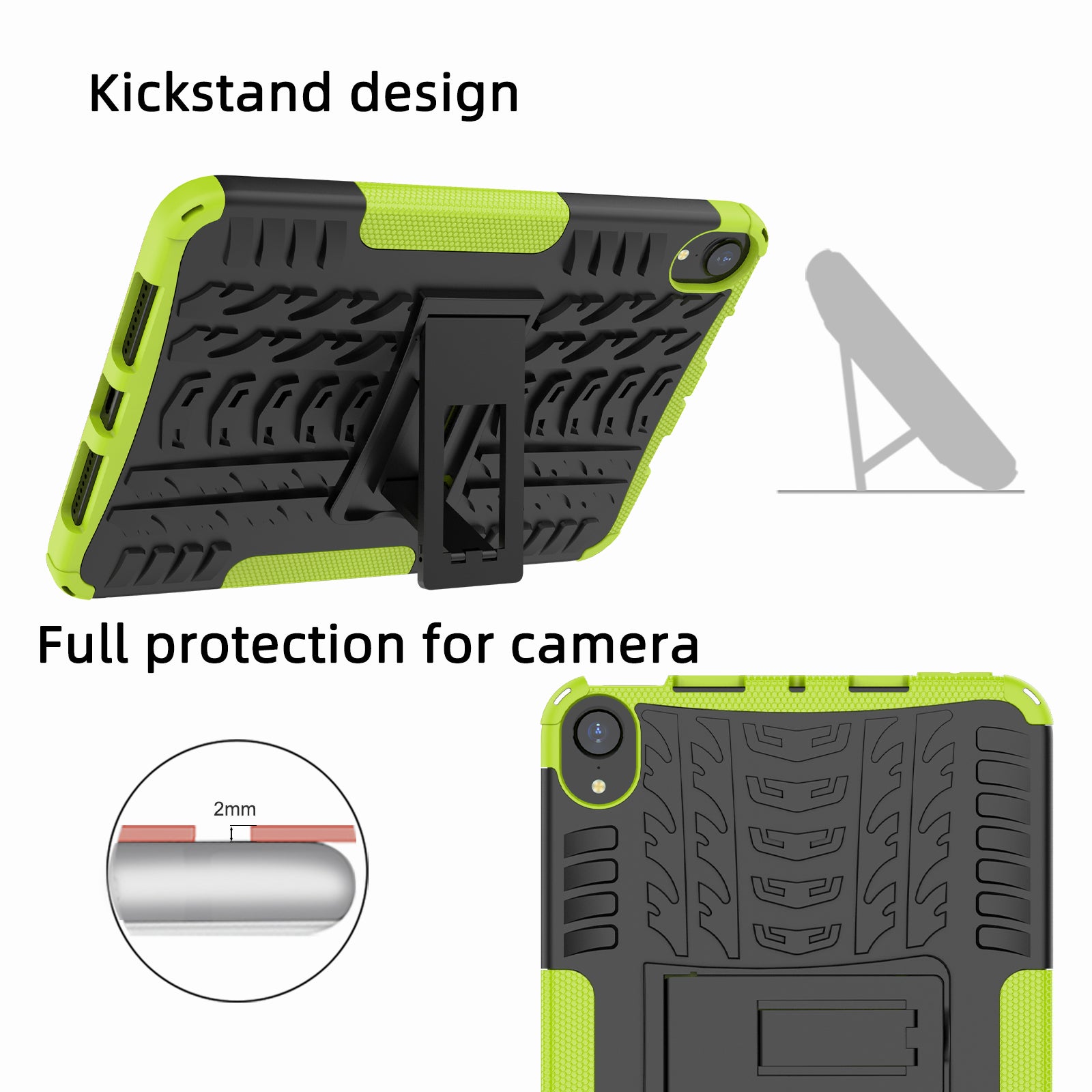 iPad Mini 7 (A17 Pro 2024) Heavy Duty Rugged Case [Green]