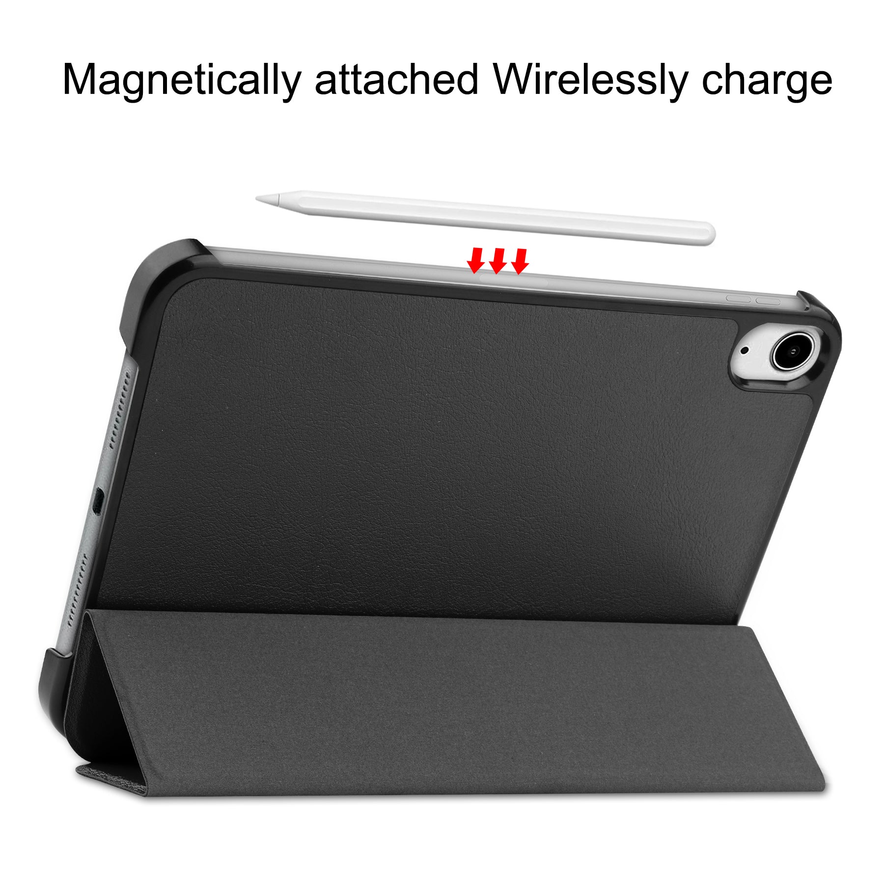 iPad Mini 7 (A17 Pro 2024) Tri Fold PU Leather Case [Black]