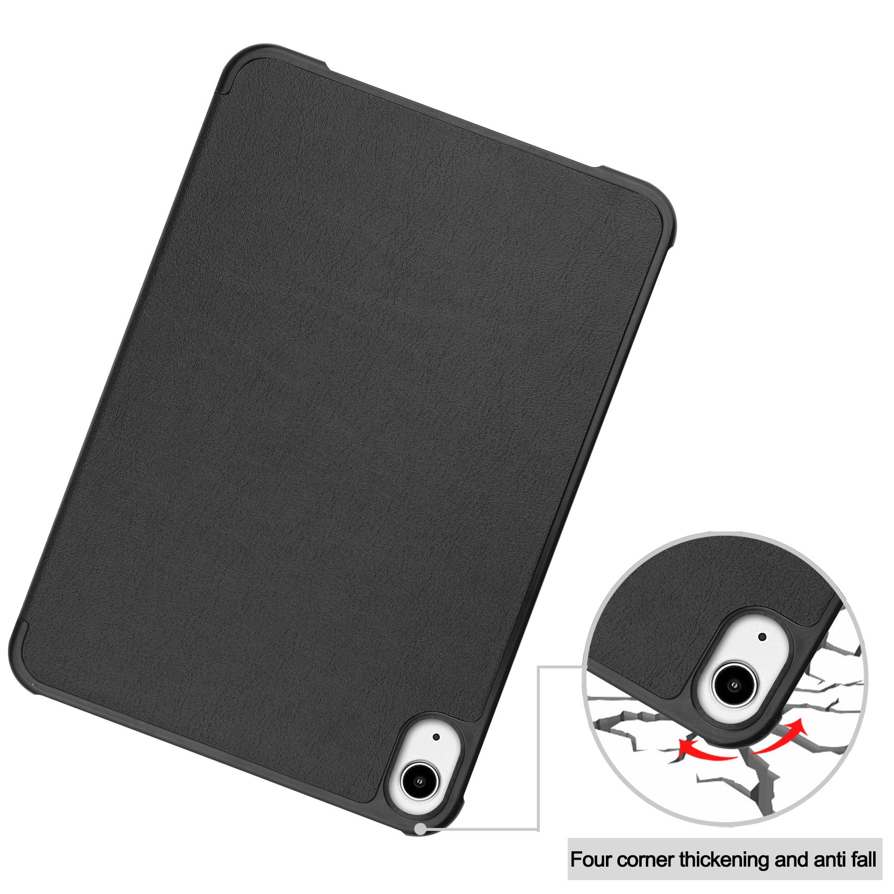 iPad Mini 7 (A17 Pro 2024) Tri Fold PU Leather Case [Black]