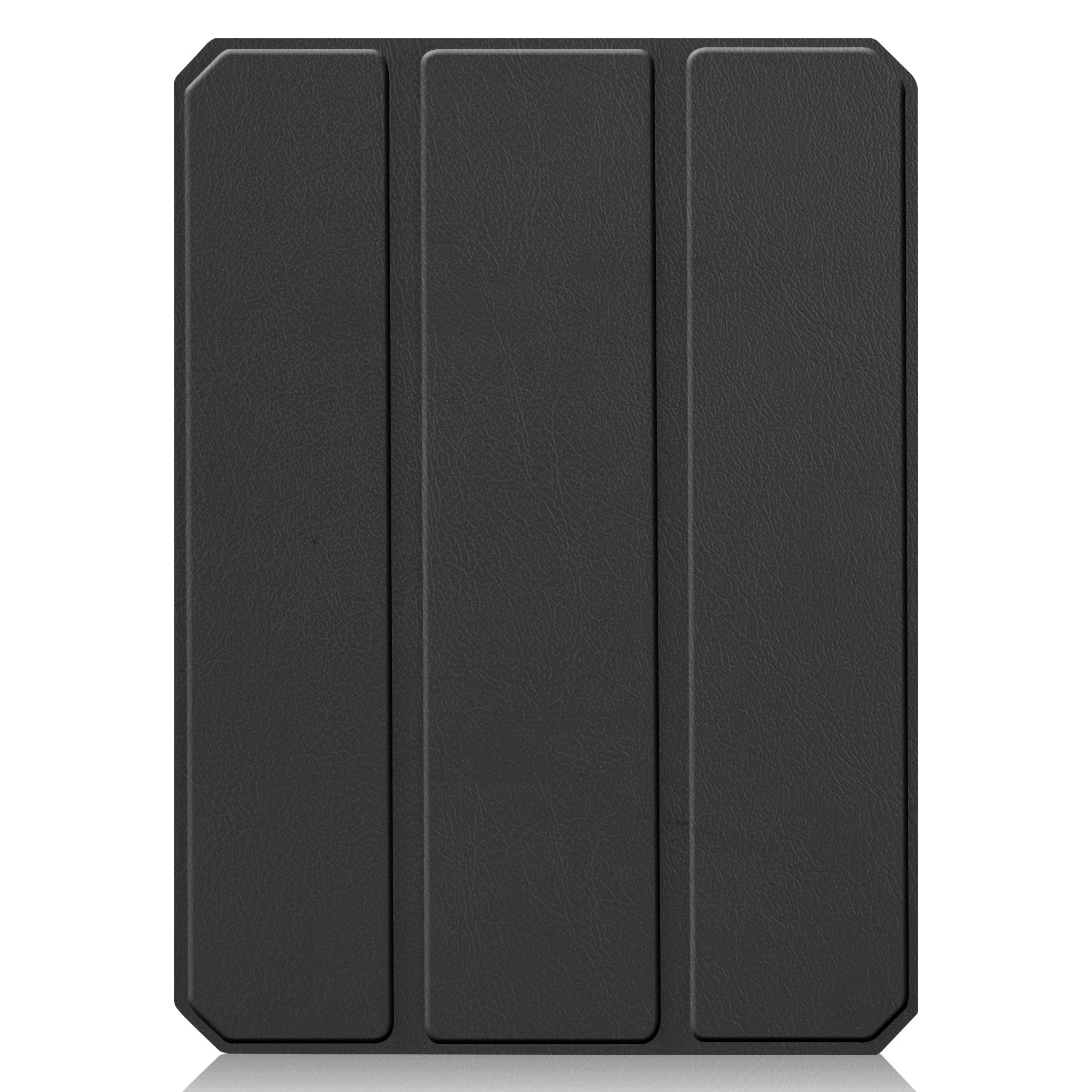 iPad Mini 7 (A17 Pro 2024) Tri Fold PU Leather Case with Pencil Holder [Black]