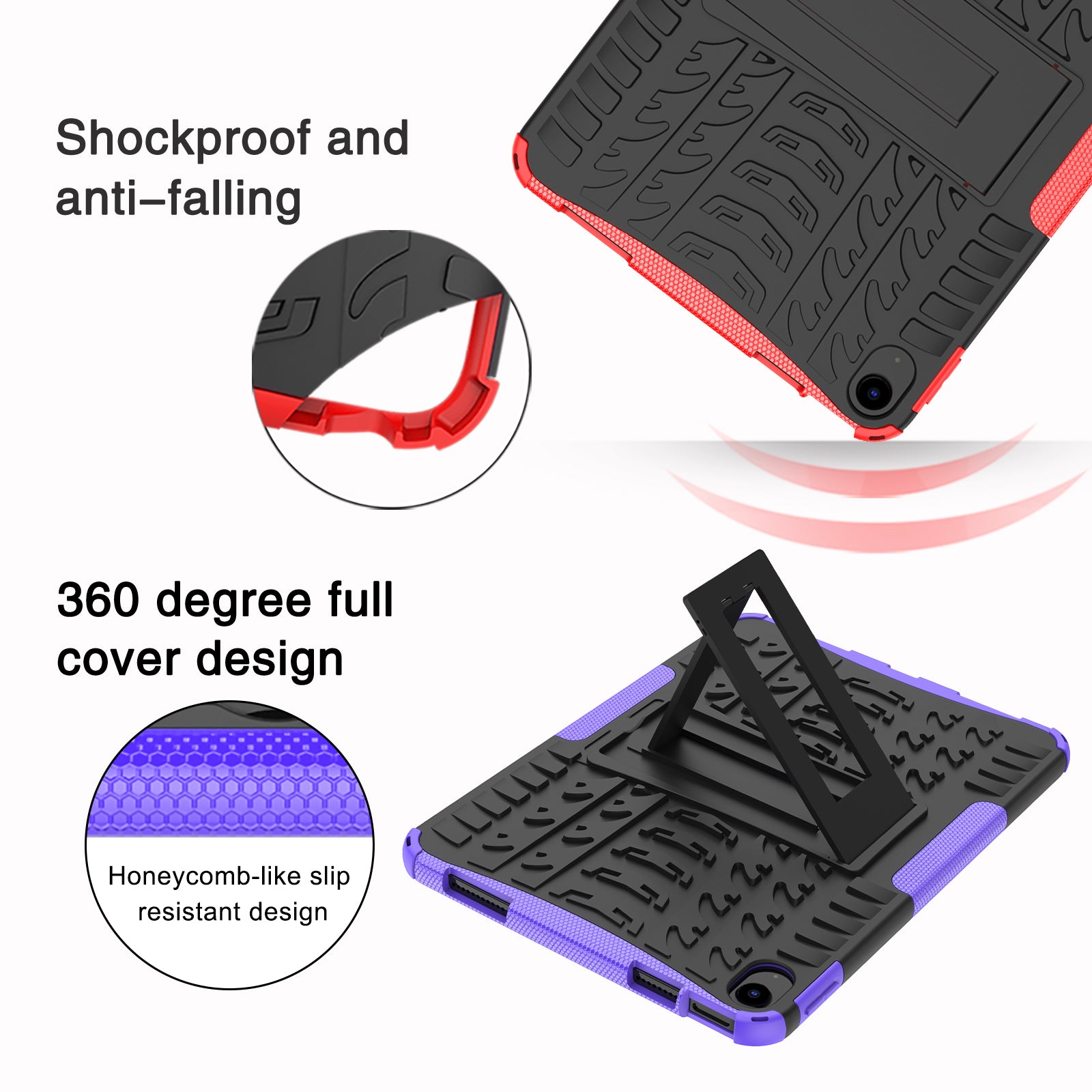 iPad 11 (A16, 2025) Heavy Duty Rugged Case [Black]