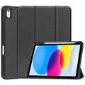 iPad 11 (A16, 2025) PU Leather Case with Pen Holder [Black] - Black