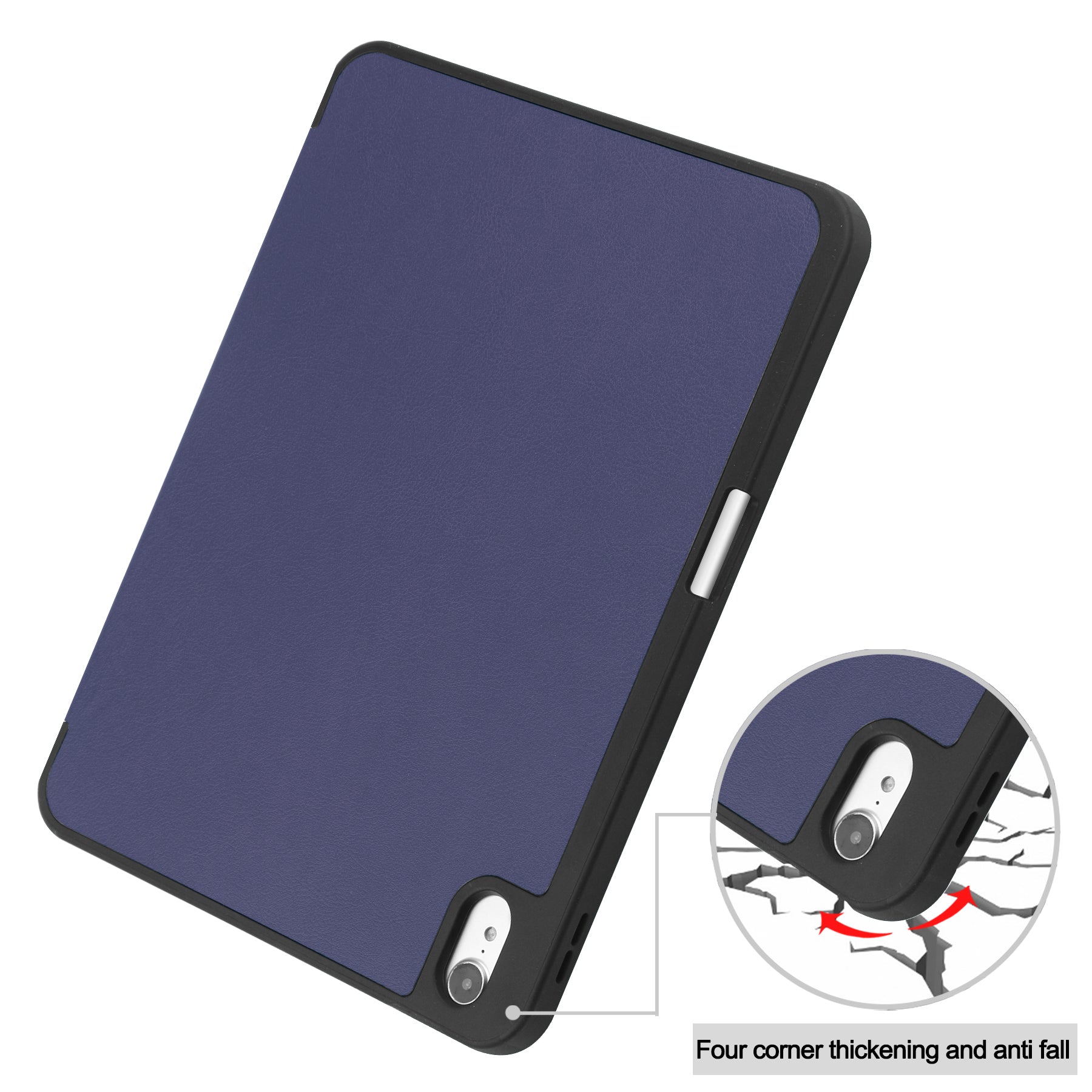 iPad 11 (A16, 2025) PU Leather Case with Pen Holder [Navy]