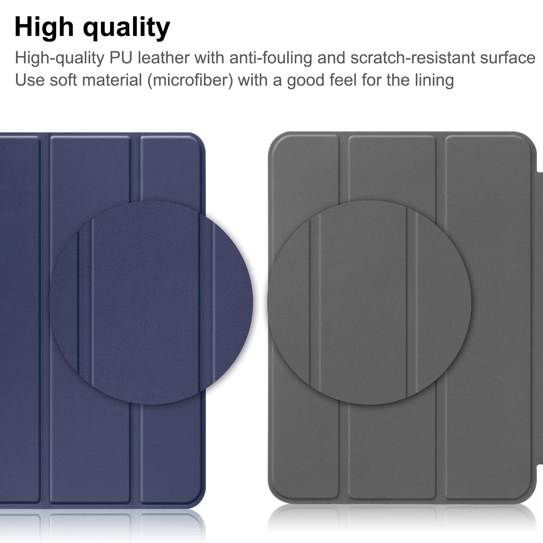 iPad 11 (A16, 2025) PU Leather Case with Pen Holder [Navy]