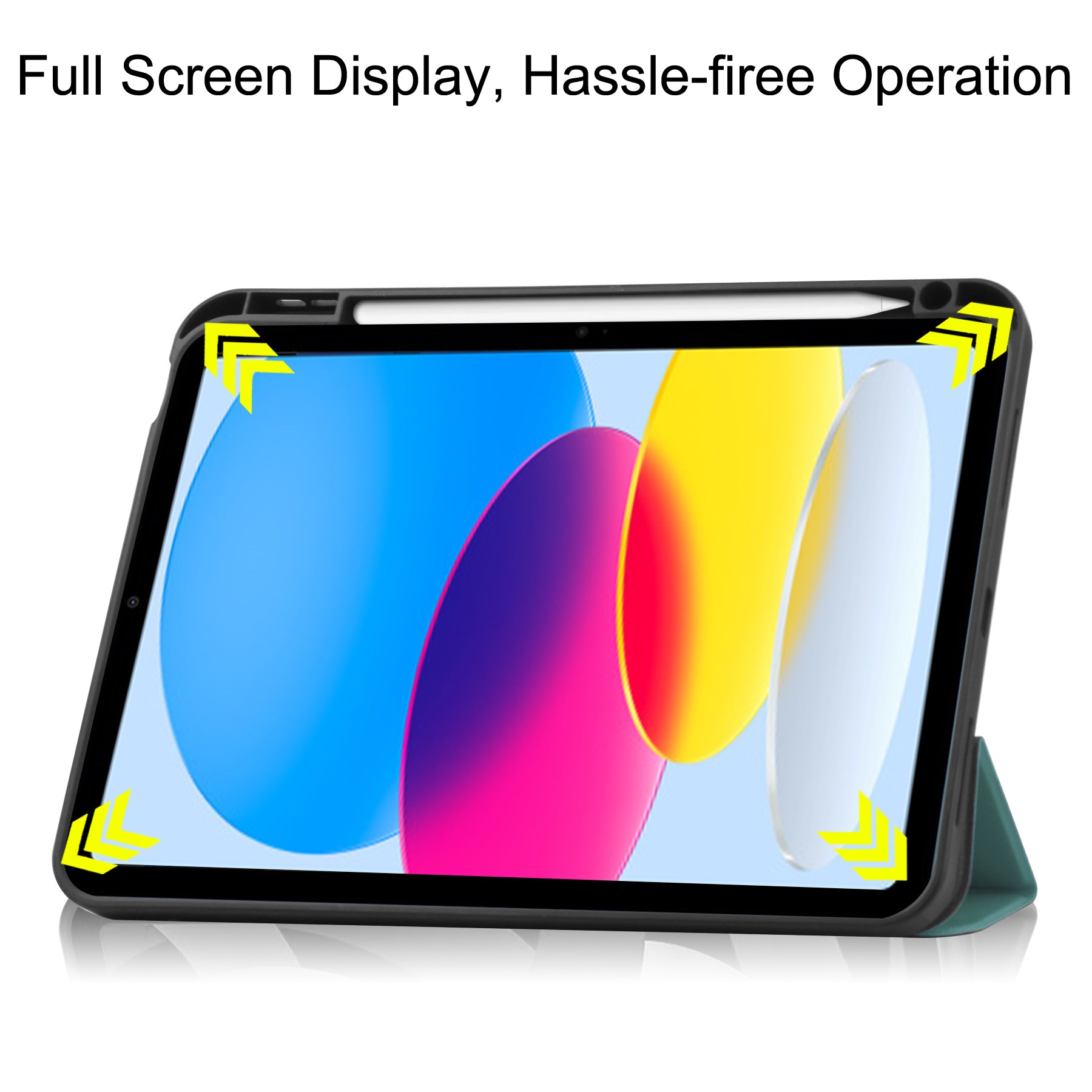 iPad 11 (A16, 2025) PU Leather Case with Pen Holder [Teal]