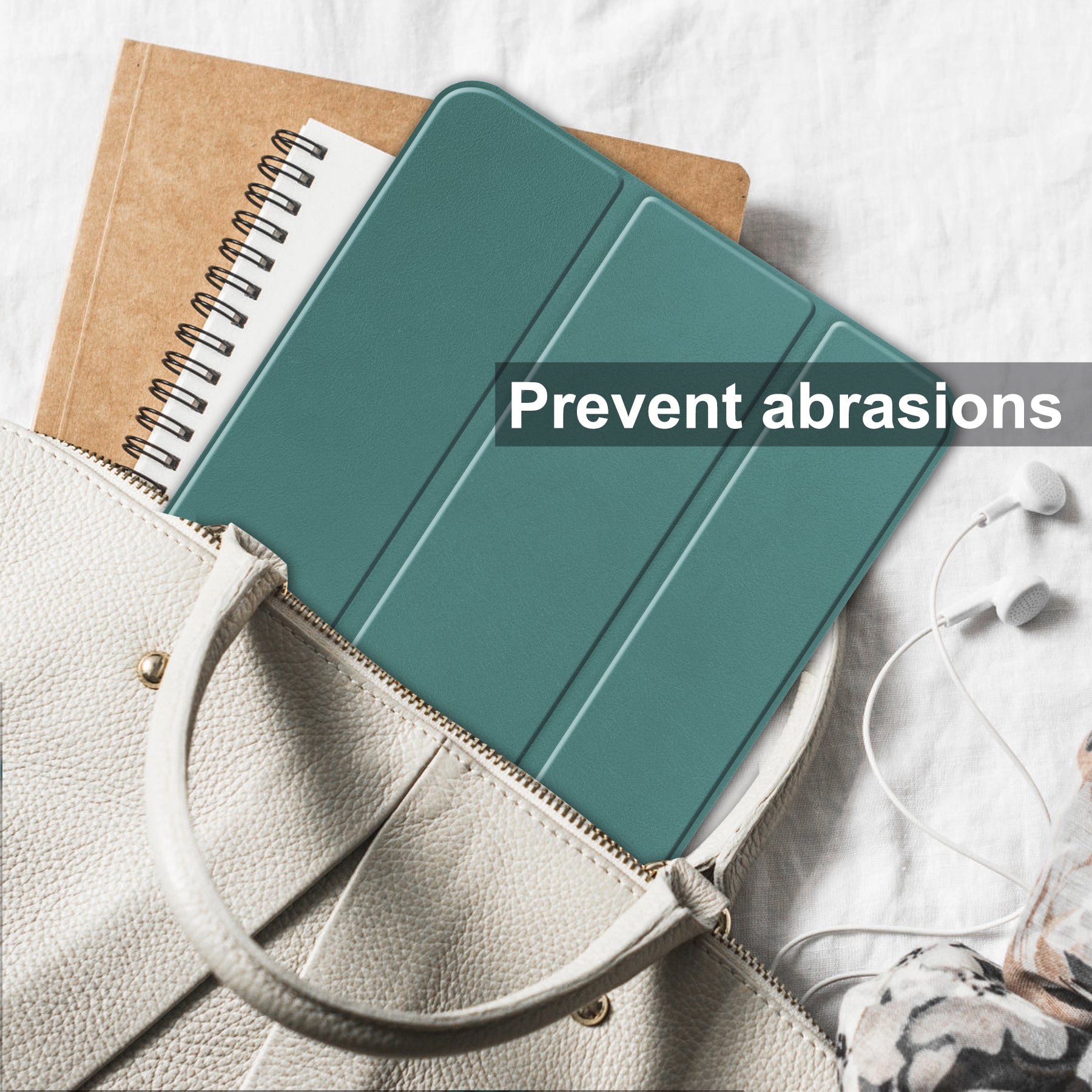 iPad 11 (A16, 2025) PU Leather Case with Pen Holder [Teal]