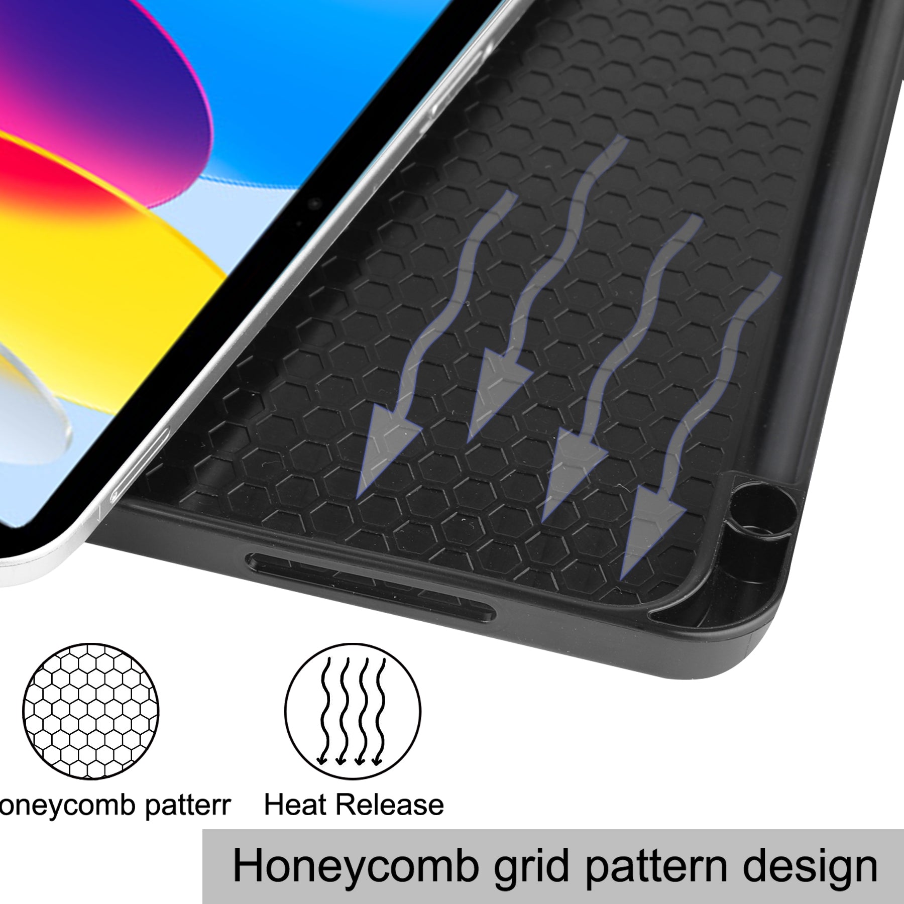 iPad 11 (A16, 2025) PU Leather Case with Pen Holder [Navy]