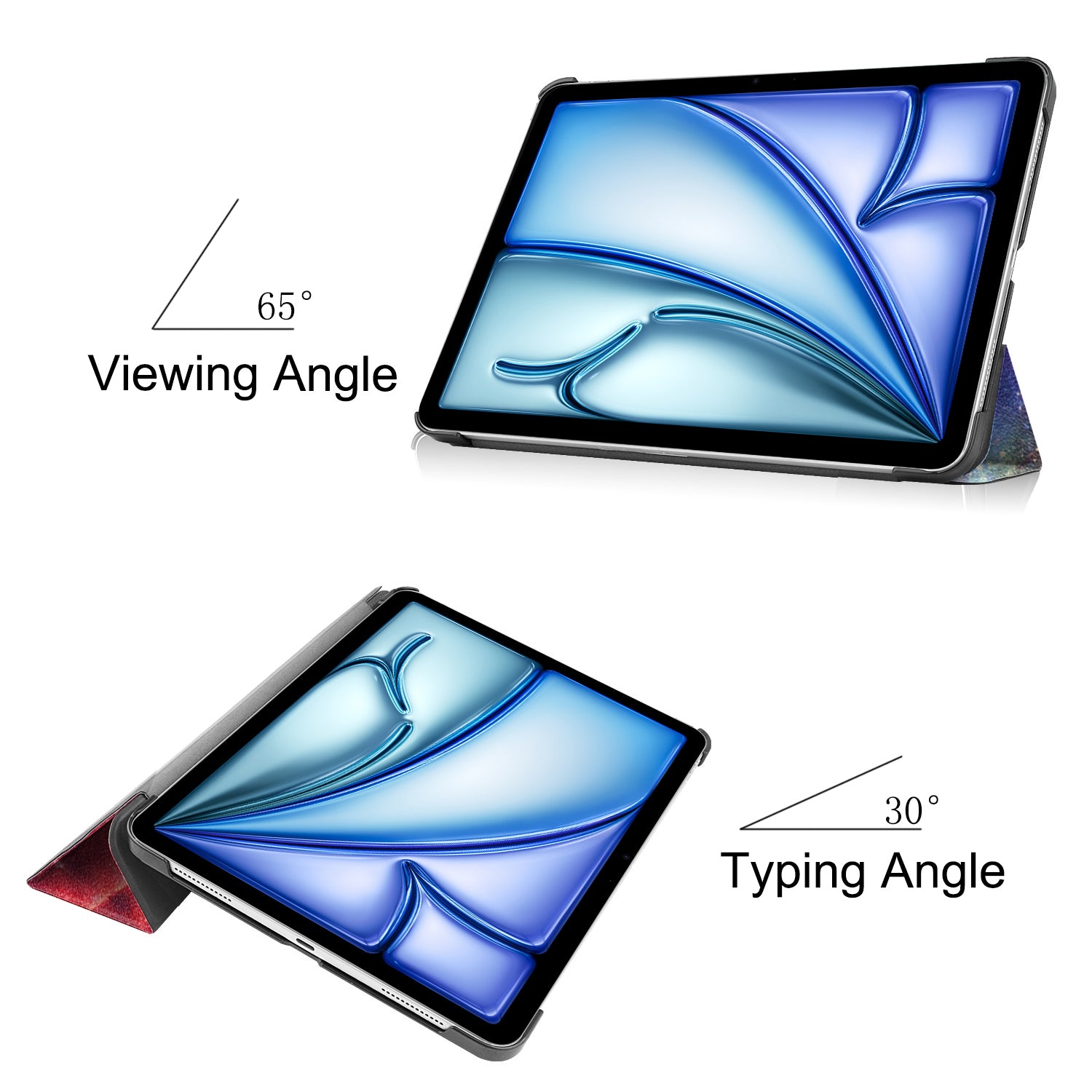 iPad Air 11 (M3, 2025) Designer Tri Fold Case [Galaxy]