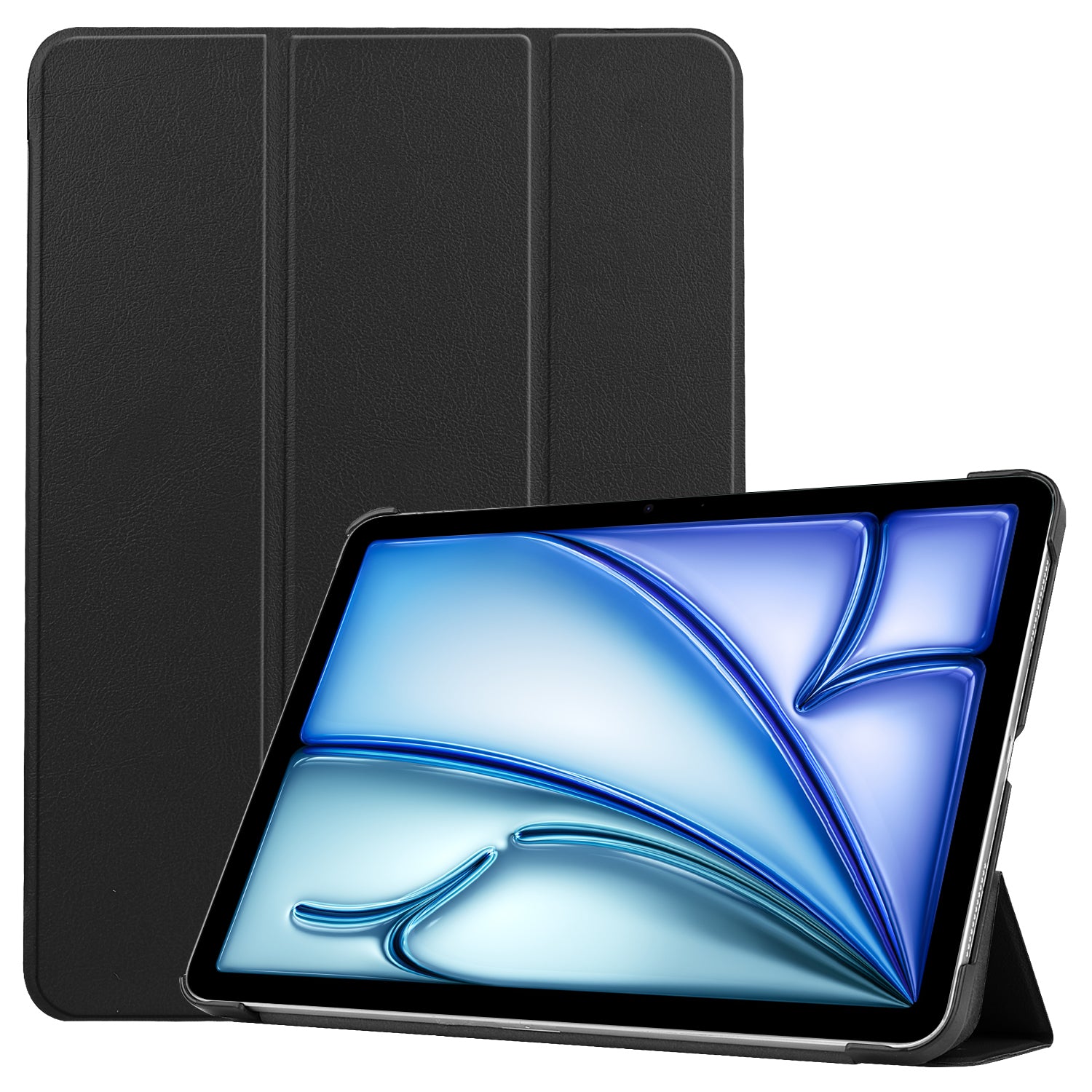 iPad Air 11 (M3, 2025) Tri Fold PU Leather Case [Black]