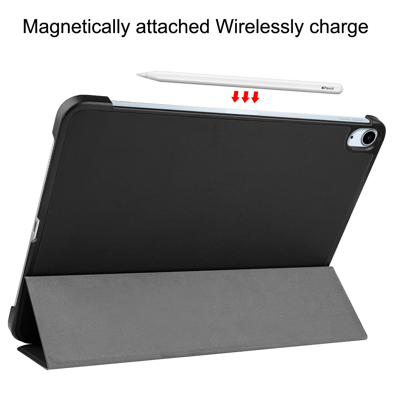 iPad Air 11 (M3, 2025) Tri Fold PU Leather Case [Black]