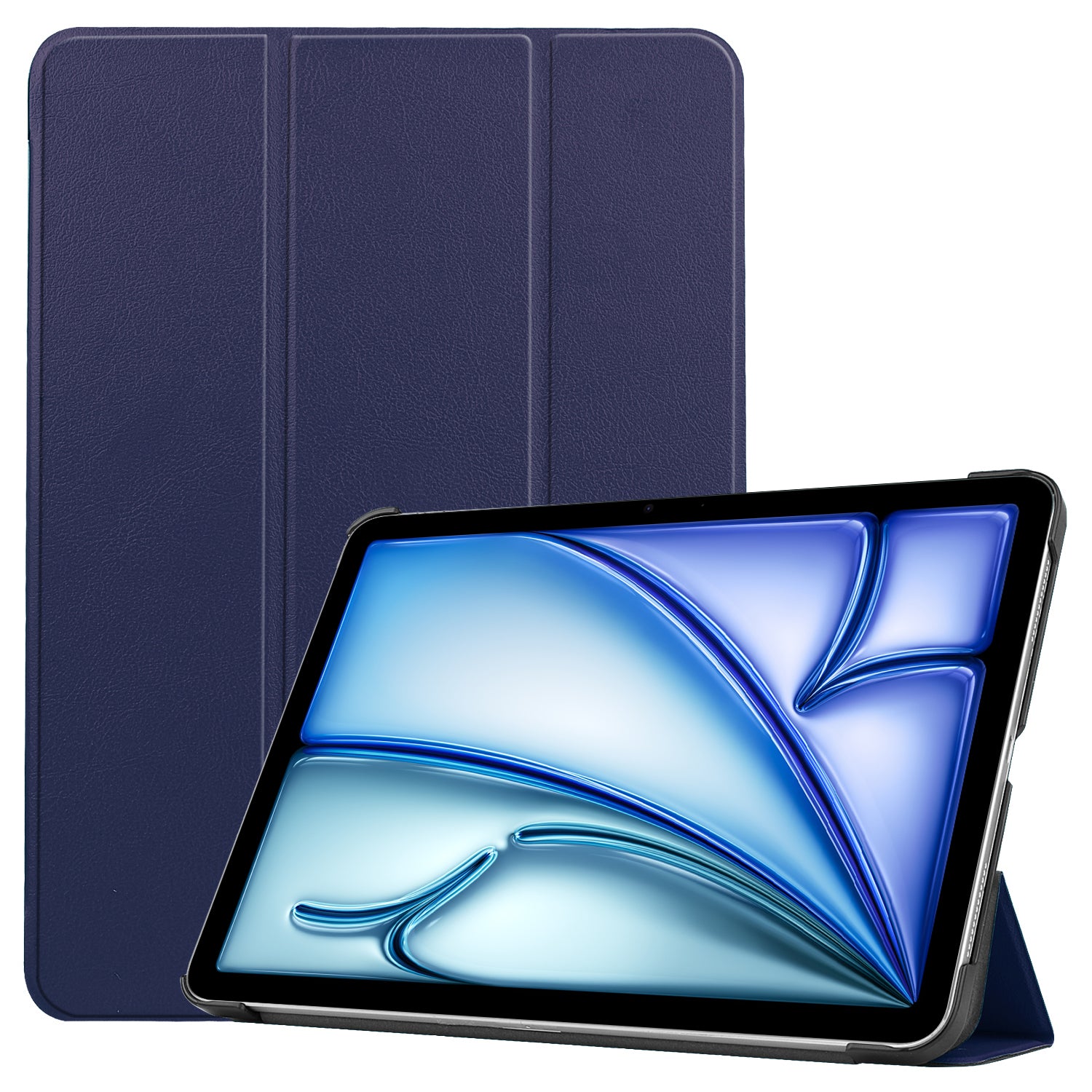 iPad Air 11 (M3, 2025) Tri Fold PU Leather Case [Navy]