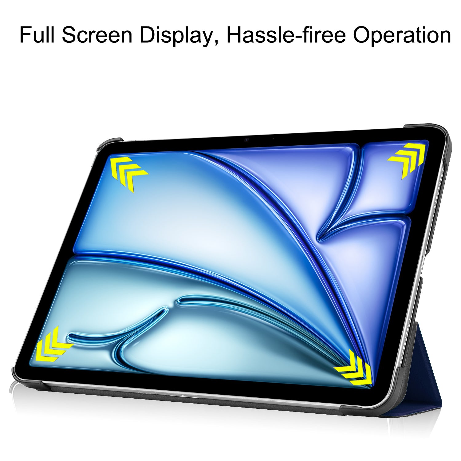 iPad Air 11 (M3, 2025) Tri Fold PU Leather Case [Navy]
