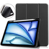 iPad Air 11 (M3, 2025) Tri Fold Case with Pen Holder [Black] - Black