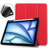 iPad Air 11 (M3, 2025) Tri Fold Case with Pen Holder [Red] - Red