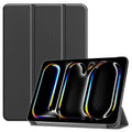 Premium Quality Tri-fold PU Leather Case for iPad Pro 11 (M4 2024, M5 2025) [Black] - Black